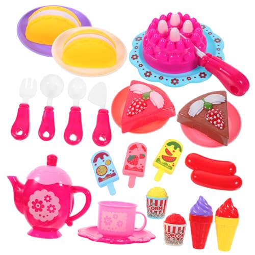 VICASKY 1 Satz Simulation Tee-Set Kuchen Spielzeug Spielzeug Teetasse Und Untertasse Für Kinder Küche So Tun, Würde Man Kochgeschirr Spielen Kinder Mini-Spielzeug Plastik von VICASKY