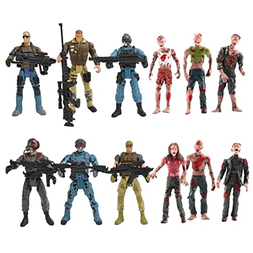 VICASKY 1 Satz Soldat Spielzeug Action Figur Menschen Figuren Männer Actionfiguren Zombie-Modelle Layout-Figuren Militärische Figuren Mini-Zombies Statue Plastik Pirat von VICASKY