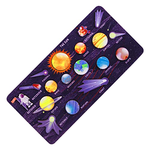 VICASKY 1 Satz Sonnensystem-Puzzle Spielzeug für das Sonnensystem Spielzeug stapeln Weltraumspielzeug Kinder Sonnensystem Spielzeug Sonnensystem-Spielzeug für Kinder 3-5 hölzern von VICASKY