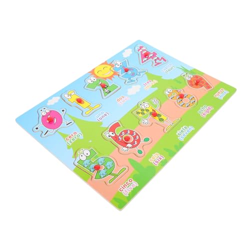 VICASKY 1 Satz Spanisches Puzzle Kinderspielzeug Tiere Spielzeug Rätsel Jigköpfe Spielzeuge Kleinkind Spielzeug Kleinkindspielzeug Puzzlematte Puzzlebuch Kinder Spielzeug Puzzle-Brett Holz von VICASKY