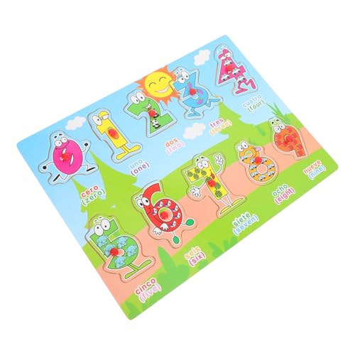 VICASKY 1 Satz Spanisches Puzzle kinderpuzzle Holzpuzzle zahlenpuzzle für Vorschulkinder Bildungsspielzeug puzzletisch holzspielzeug kleine Rätsel für Bildungsrätsel von VICASKY