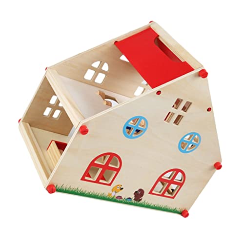 VICASKY 1 Satz Spielhaus holzspielzeug für Miniatures Fantast Mini-Puppen winziges simuliertes Schlafzimmermodell Pädagogisches Lernspielzeug hölzern rot von VICASKY