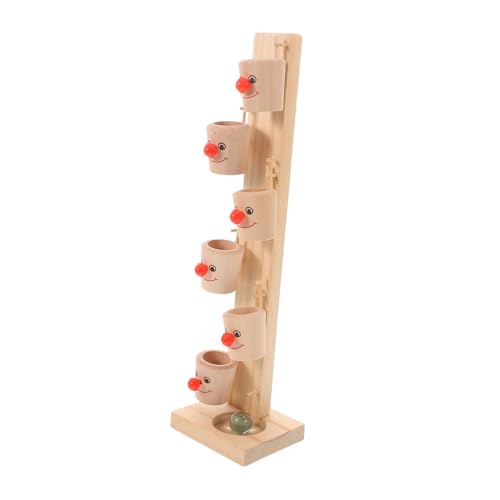 VICASKY 1 Satz Spieltisch aus Holz bewegungsspielzeug holzspielzeug Tragbares Multi-Layer Murmelbahn lustiges Ball-Drop- Entwicklungsspielzeug Glas von VICASKY