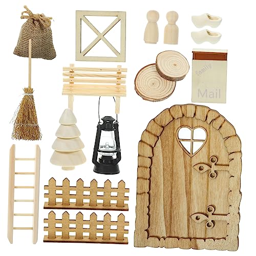 VICASKY 1 Satz Spielzeug für Kinder kinderspielzeug miniaturhaus Kinder spielzeuge spielzeughaus Puppenhaus-Miniaturen Mini-Weihnachtsbaum Weihnachten Miniaturen Mini-Hausbausatz Holz von VICASKY