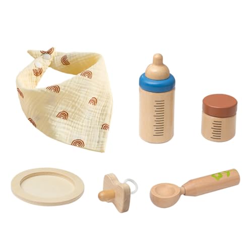 VICASKY 1 Satz Spielzeug zum Füttern mit der Flasche Miniatur-Babyflaschen Grundwasserspiegel Kinder holzspielzeug Spielzeug für Kinder besteckset deko Spielset zum Füttern mit der Flasche von VICASKY