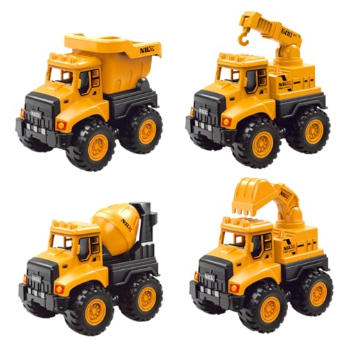 VICASKY 1 Satz Technikfahrzeug zurückziehen Sandkastenspielzeug zum Bauen LKW-Spielzeug für Kinder Mini-Autos kinderspielzeug Kinder Spielzeug Bagger-LKW-Spielzeug BAU Spielzeug Abs Orange von VICASKY