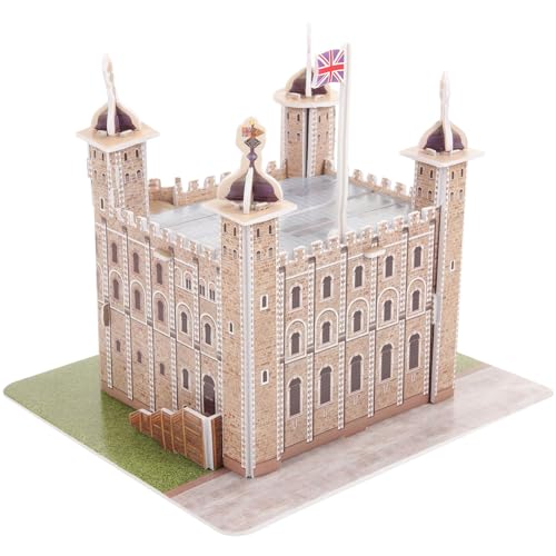 VICASKY 1 Satz Tower of London-Puzzle Rätsel 3D-Puzzles Für 3D-Puzzles Für Erwachsene Rätsel Für Erwachsene Kinderpuzzle 3D-Puzzle Aus Papier Für 3D-rätsel Papier von VICASKY