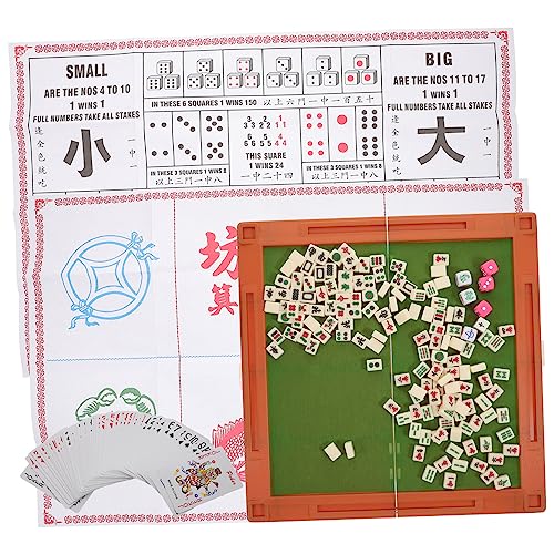 VICASKY 1 Satz Tragbarer Mahjong-Tisch Reise Schachbrett Kleines Chinesisches Mahjong Tragbares Schach Kompaktes Brettspiel Miniatur Chinesischer Mahjong-Tisch Lustiges Brettspiel Abs von VICASKY