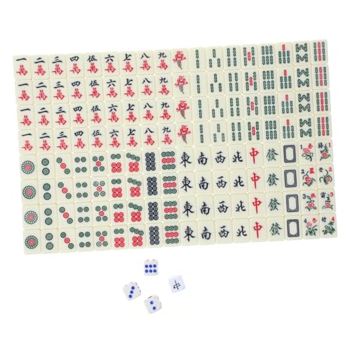 VICASKY Traditionelles Mini-Mahjong-Set für Unterwegs. 2 cm Mahjong-lineal für Zuhause Camping oder Partys. von VICASKY