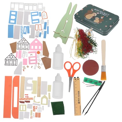 VICASKY 1 Satz Traumstadt DIY House Miniature Creative Set Puppenstubenmodell handwerkskunst Micro Marco City DIY-Montagespielzeug Miniatur-Puppenhaus-Ornament Puppenhausverzierung Holz von VICASKY