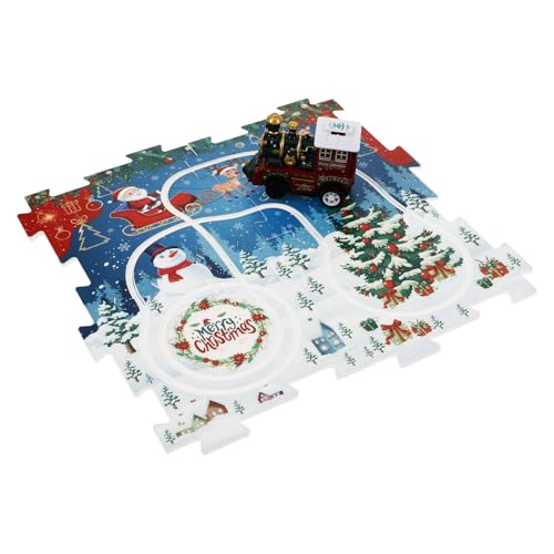 VICASKY 1 Satz Weihnachtsgleiszug Zusammenbau Von Puzzlespielzeugen Weihnachtszug-spielzeugpuzzle Zug-Puzzle-Strecke DIY-schienenpuzzle Zum Thema Weihnachten Schienenauto- Plastik von VICASKY