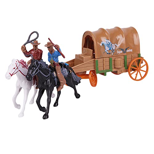 VICASKY 1 Satz Western-Cowboy-Figur Cowboy-Dekorationen Pferdespielzeug Cowboys Bauernhof-Geburtstagsdekorationen sammlerstücke Horse Toy Mikromodelle westliche Modelle Reiterfigur Plastik von VICASKY