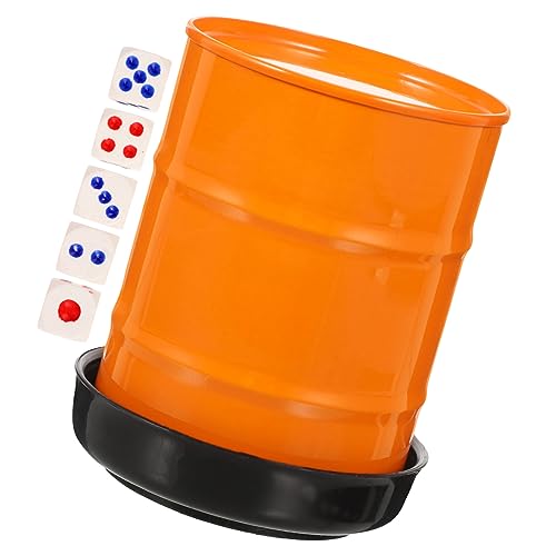 VICASKY 1 Satz Würfelbecher-Set Flexible Würfelhalter Würfel Aufbewahrungsbecher Tasse unterhaltungsspiele brettspiel zubehör Würfelbecher für Party dekorativer Würfelbecher Plastik Orange von VICASKY