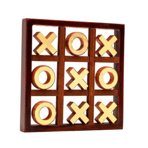 VICASKY 1 Satz Xo Brettspiel Schach Lernspielzeug Für Schachspielzeug Aus Holz Pädagogisches Für Eltern-Kind-schachspiel Schach Xo Schach Brown Hölzern von VICASKY