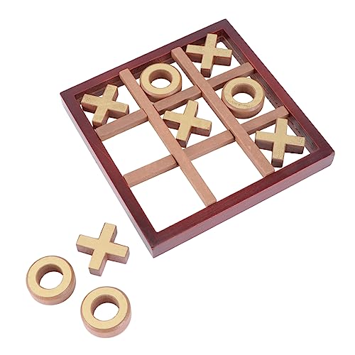 VICASKY 1 Satz Xo Schach Pädagogisches Spielzeug Spielspielzeug Für Spieler Strategie-brettspiel Schachspielzeug Aus Holz Kinderspielzeug Zehenspielzeug Holzspielzeug Brown Hölzern von VICASKY