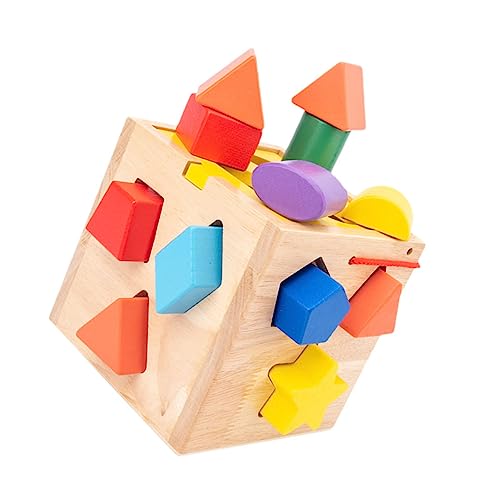 VICASKY 1 Satz Zwölf-Loch-Intelligenzbox spaß bescherung puzzlespiel üzzle geschengutsein диспорт Bunte Bausteine Form passende Blöcke Bausteine ​​Formen hölzern Colorful von VICASKY