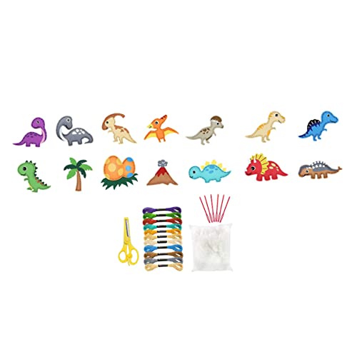 VICASKY 1 Satz handgenähter Anhänger Dinosaurier Bausätze bastel Set für Toys spielsachen für Educational Toys Children Toys Kinderbedarf Kinderzubehör gefühlt von VICASKY