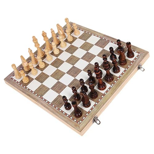 VICASKY 1 Satz pädagogisches Schachspielzeug Schachbrett brettspiele für Chessboard Schachspiel für Lernende magnetisches Schach Internationale Dame Internationales Schach Holz von VICASKY