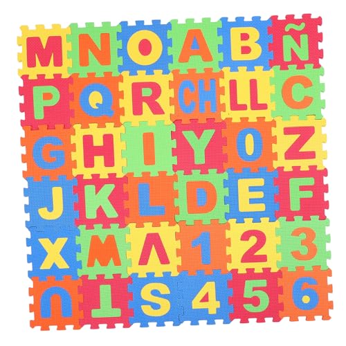 VICASKY 1 Satz spanische Fußmatte Spanische Buchstabenmatten-Rätsel Spielmatte für Babys Bodenmatte mit spanischen Buchstaben Buchstabe Bodenmatte Babymatte -Puzzle-Fußmatten Eva von VICASKY