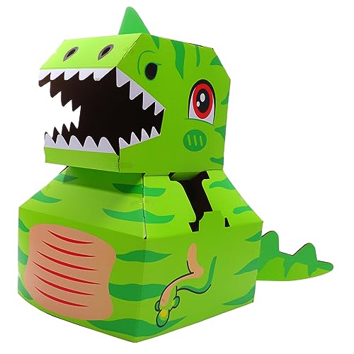 VICASKY 1 Satz tragbarer Karton bastelset basteln für kinderkleidung jucarii pentru copii puzzl tragbares DIY- für tragbare Dinosaurier aus Papierkarton Green von VICASKY