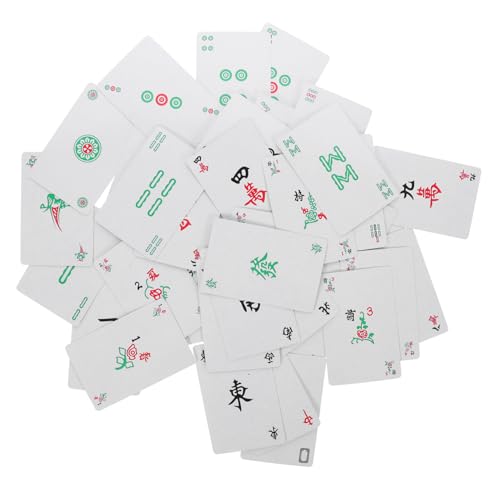 VICASKY 1 Satz wasserdichte Spielkarten Mahjong-Karten Chinesisches Kartenspiel Mini-kartenspiel Washi-Tape Schwarz Amerikanisches Mahjong Poker-Mahjong-Steine - Jongg Reise-Mahjong-Karte von VICASKY