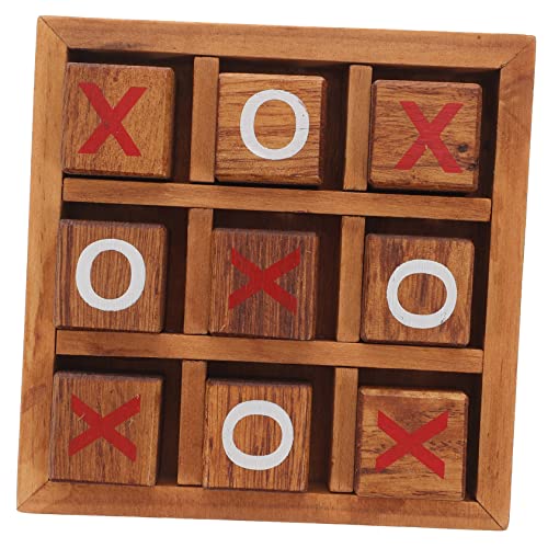 VICASKY 1 Satz xo Schach Kinderspielzeug interaktives holzspielzeug Family Game Spiele Hinweis Block Spielzeuge Kleinkind Brett TicTactoe Schach Coffee von VICASKY