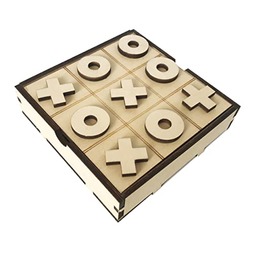 VICASKY 1 Satz xo Schach Spielzeug für Kinder Zehenbrett Zehenspielzeug Eltern-Kind-Spielzeug Kinder Puzzle rätselbuch Kinder Brettspiele aus Holz Klassische Brettspiele Lindensperrholz von VICASKY