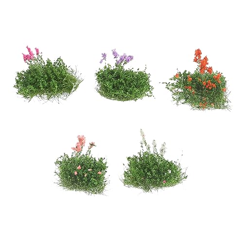 VICASKY 1 Schachtel Vegetationsgruppen Simulationsblumencluster Mini-Blumenbüschel selber Machen Miniaturblumen Miniaturgärten DIY Sandtischmaterial Simulation Landschaftsdekor Nylon von VICASKY