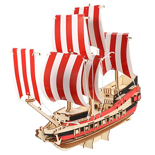 VICASKY 1 Set 3D Segelpuzzle Miniatur Puzzle Set Aufzieh DIY Mikro Yacht Set Puzzle Für Kabelaufwickler Spule Jungen Bastelsets Modellboot Segelboot Mini Holz von VICASKY