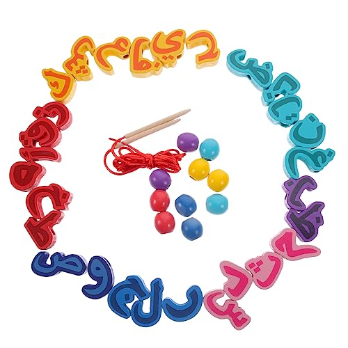 VICASKY 1 Set Alphabet Perlenspiel Passende Kleinkind Puzzles Für Babys Für Kleinkinder Puzzles Bausteine ​​Für Kleinkinder Für Kleinkinder Jungen Holz von VICASKY