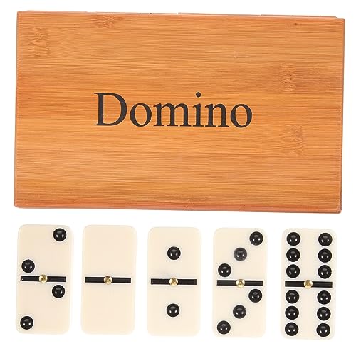 VICASKY 1 Set Antikes Domino Pädagogisches Dominospiel Dominosteine Doppel 6 Familien Dominospiel Tragbares Domino Klassisches Brettspiel Dominosteine Stapelspielzeug Domino von VICASKY