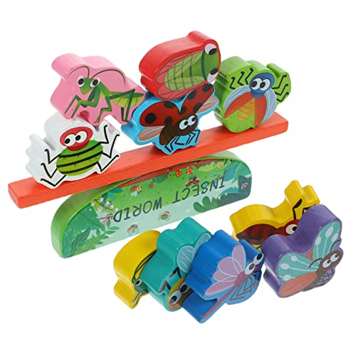 VICASKY 1 Set Balance Building Biene Stapeln Stapelspielzeug Dinosaurier Stapelspiel Balance Balancierendes Dinosaurierspielzeug Montessori Stapelspielzeug Balancespiel Holz von VICASKY