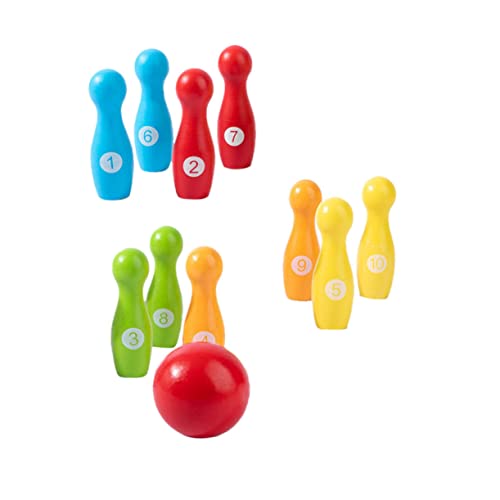 VICASKY 1 Set Bowlingspielzeug Aus Holz Mit Zahlen Für Kleinkinder Bowling Für Kleinkinder Outdoor Für Kleinkinder Outdoor Für Kinderspielzeug Sportspielzeug Bowling Für von VICASKY