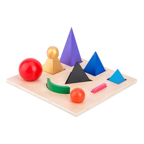 VICASKY 1 Set Dreidimensionales Symbol Lehr Lernspielzeug Grammatikspielzeug Früherziehungsspielzeug Burr Kognitives Entwicklungsspielzeug Holzgrammatik Puzzle Syntax Puzzle von VICASKY