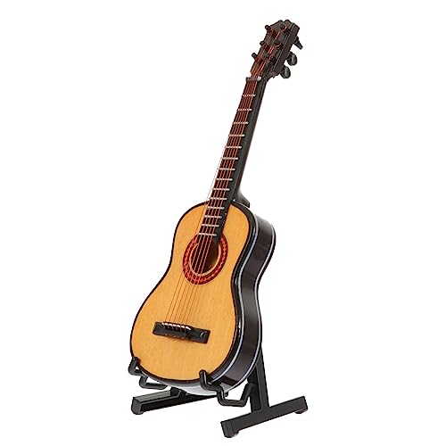 VICASKY 1 Set Figur Mini Gitarre Leuchtturm Dekorationen Für Zuhause Hauszubehör Für Zuhause Schreibtisch Ornament Mini Mini Kindergitarre Heimdekorationen Spielzeughaus Holz Khaki von VICASKY