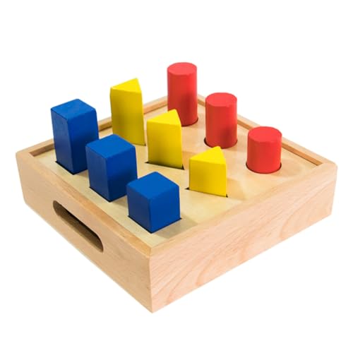 VICASKY 1 Set Geometrie Säulen Spielzeug Unterricht Kindheit Bildung Spielzeug Bausteine ​​Aus Holz von VICASKY