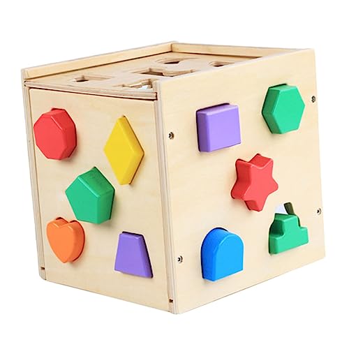 VICASKY 1 Set Geometrische Holzspielzeuge Für Lernspielzeug Zur Der Intelligenz 25 Loch Formensortierer Pädagogisches Für Kleinkinder Ab 2 Jahren von VICASKY