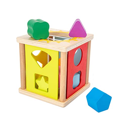 VICASKY 1 Set Geometrisches Und Sternform Holzspielzeug Für Early Education Building Block Toy Für Kreatives Und Intellektuelle Entwicklung von VICASKY