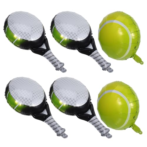 VICASKY 1 Set Grüne Tennis-Party-Luftballons Tennisball-Folienballons Tennis-Party-Dekoration Für Sport-Motto-Geburtstagsdekoration Partyzubehör 45 7 Cm von VICASKY