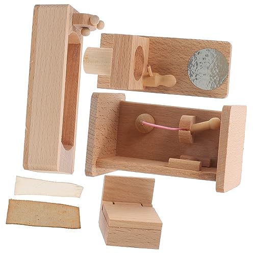 VICASKY 1 Set Holz DIY Doll House Möbel Set Vor, Spielen Spielzeug Miniatur -badezimmermöbel Zu Spielen von VICASKY