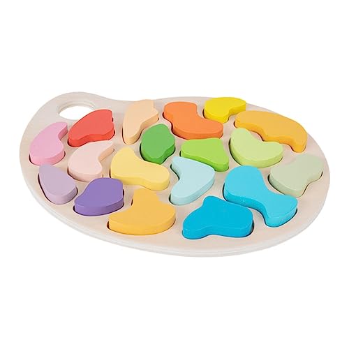 VICASKY 1 Set Holzpalette Frühes Lernspielzeug Spielzeug Für Kinder Kleinkind Spielzeug Puzzles Für Kinder Farben Formerkennungsspielzeug Farbanpassungs Puzzle Spielzeug von VICASKY