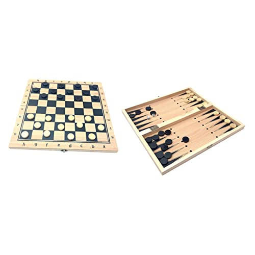 VICASKY 1 Set Internationales Schach Brettspiele Klappschach Puzzle Schachspielzeug Westschach Kreatives Schach Faltbares Schach Pädagogisches Schach Puzzle Kinderspielzeug Holz von VICASKY