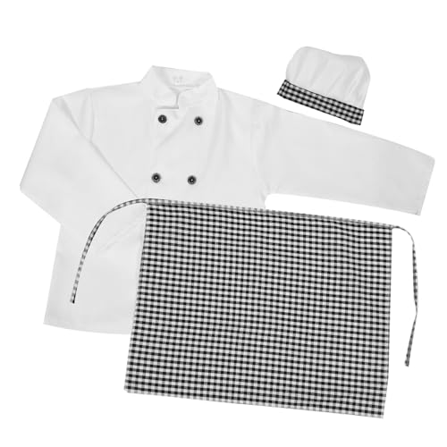 VICASKY 1 Set Kinder Kochuniform Kochkostüm Für Kinder Kinder Kochkostüm Koch Rollenspielkostüm Kinder Kochkostüm Koch Outfit Für Kinder Im Alter Von 4–8 Jahren Koch Kostüm Für von VICASKY