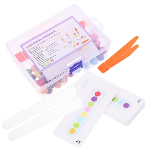 VICASKY 1 Set Kinder Perlenclip Set Kleinkindspielzeug Kinderspielzeug Kinderspielzeug Lernspielzeug Für Farberkennung Mit Perlen Feinmotorikspielzeug Für Kleinkind Lernspielzeug Bunter von VICASKY