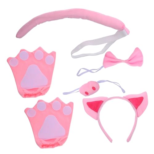 VICASKY 1 Set Kostüm Set Ohr Stirnband Nase Fliege Handschuhe von VICASKY