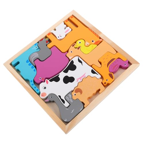 VICASKY 1 Set Kreatives Dreidimensionales Puzzle Kinderspielzeug Bausteine ​​Für Kleinkinder Kinderpuzzle Für Kleinkinder Stapelspielzeug Kinderpuzzle Für Babys Kleinkinderpuzzle Holz von VICASKY