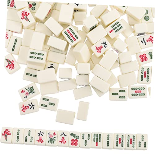 VICASKY 1 Set Lustiges Mahjong Mini Mahjong Geschenke Für Freunde Miniatur Mahjong Set Mini Mahjong Set Reise Tischspiel Mahjong Tragbares Mahjong Set Chinesisches Mahjong von VICASKY