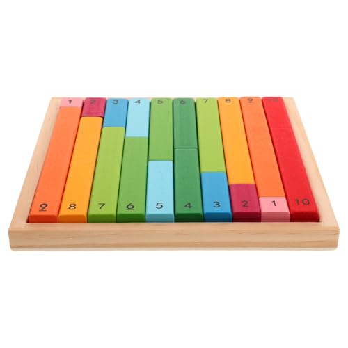 VICASKY 1 Set Mathematik Lehrstäbe Montessori Mathematik Tools Zahlen Lehrstäbe Montessori Zahlen Tools Montessori Lernstäbe Zahlen Lernstäbe Pädagogische Stäbe Holz von VICASKY