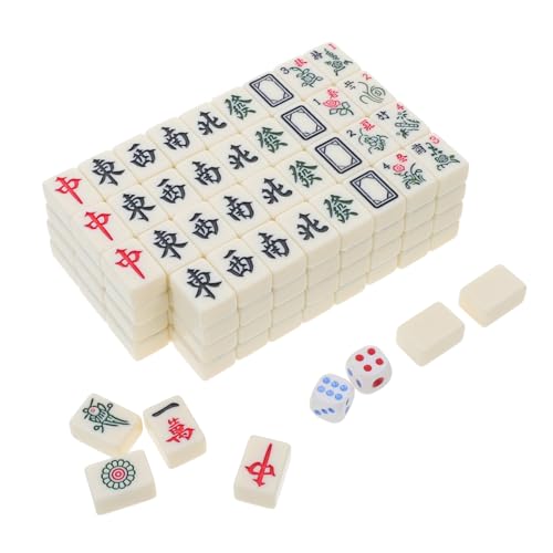 VICASKY 1 Set Mini Mahjong Tragbar Klein Mahjong Set Mahjong Für Reisen Chinesisches Mahjong Spielzeug Miniatur Mahjong Set Reise Mahjong Spielzeug Mahjong Geschenke Reisespiel von VICASKY