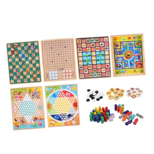 VICASKY 1 Set Multifunktionales Schachspielzeug Holzschachspielzeug Brettspiel Interaktives Schachspielzeug Kinderschachspielzeug Spielbrett Lustiges Fliegendes Schach von VICASKY